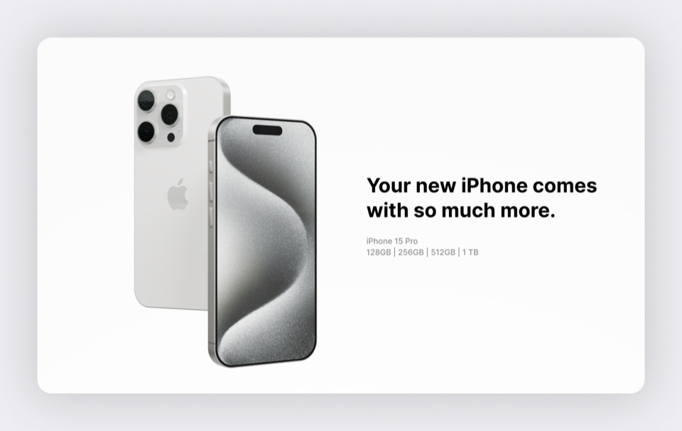Produktový render iPhone 15 Pro